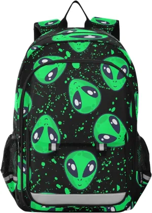 ALAZA Alien Space Doodle Fun Laptop Backpack Purse for Women Men Travel Bag Casual Daypack with Compartment & Multiple Pockets
