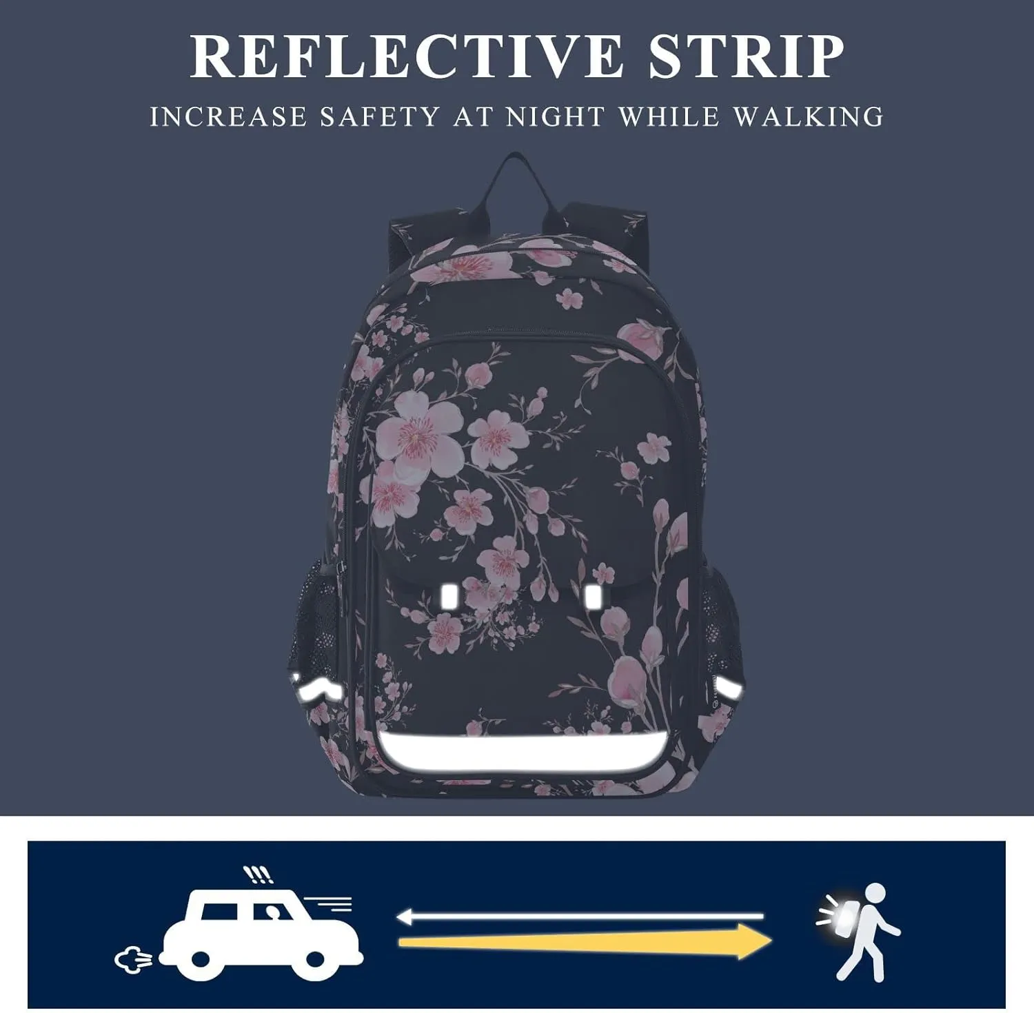 ALAZA Cherry Blossom Sakura Laptop Backpack Purse for Women Men FloralTravel Bag Casual Daypack with Compartment & Multiple Pockets