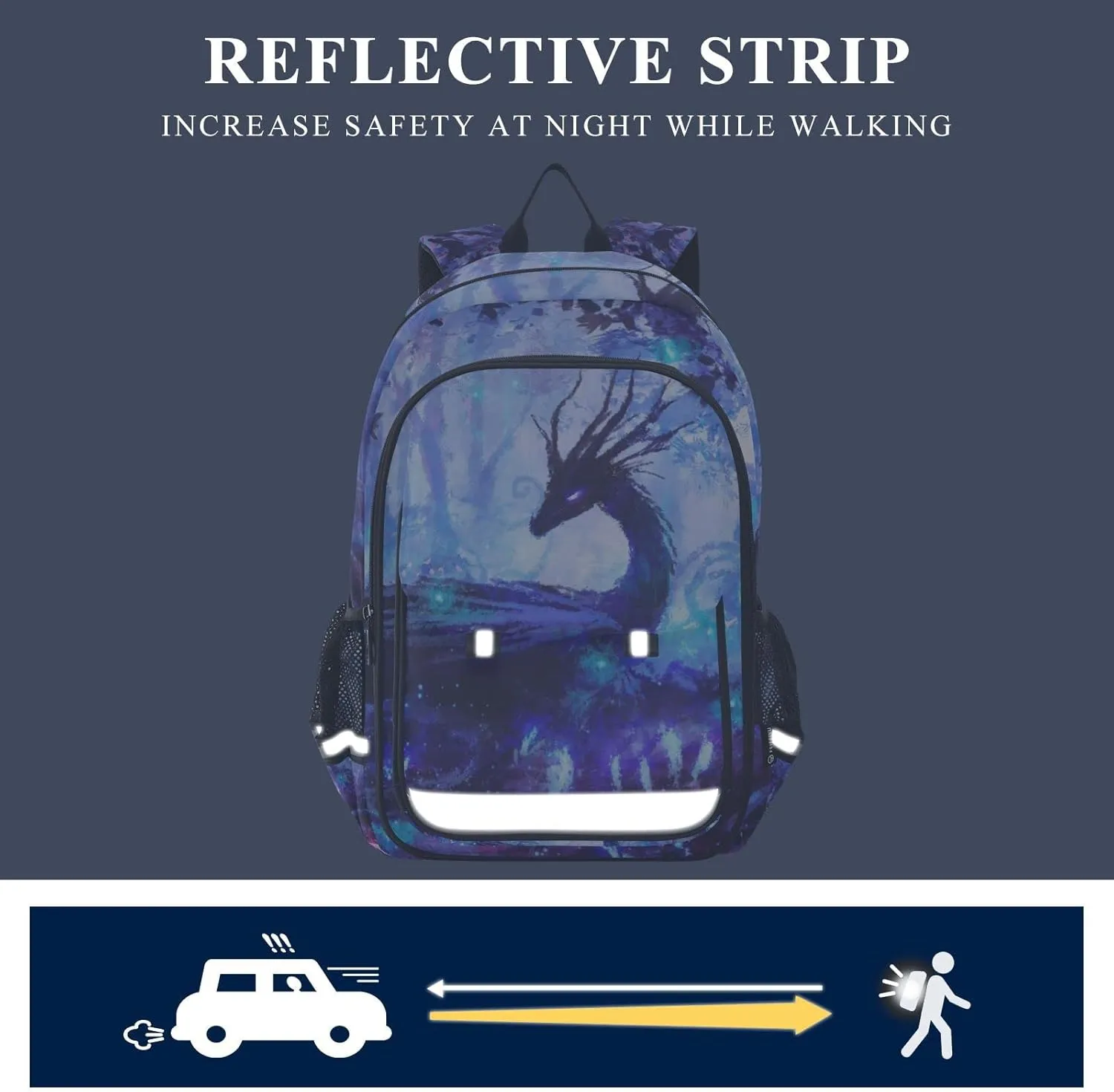 ALAZA Dragon in Forest Laptop Backpack Purse for Women Men Travel Bag Casual Daypack with Compartment & Multiple Pockets