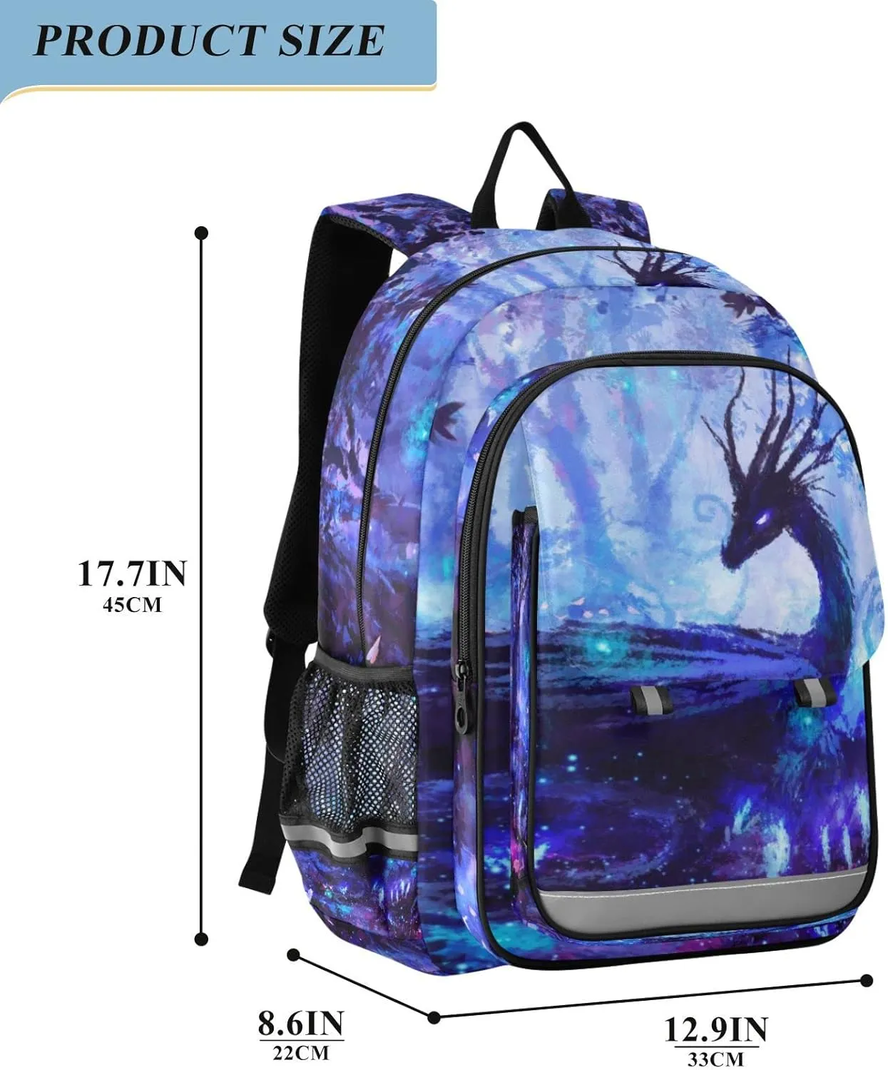 ALAZA Dragon in Forest Laptop Backpack Purse for Women Men Travel Bag Casual Daypack with Compartment & Multiple Pockets