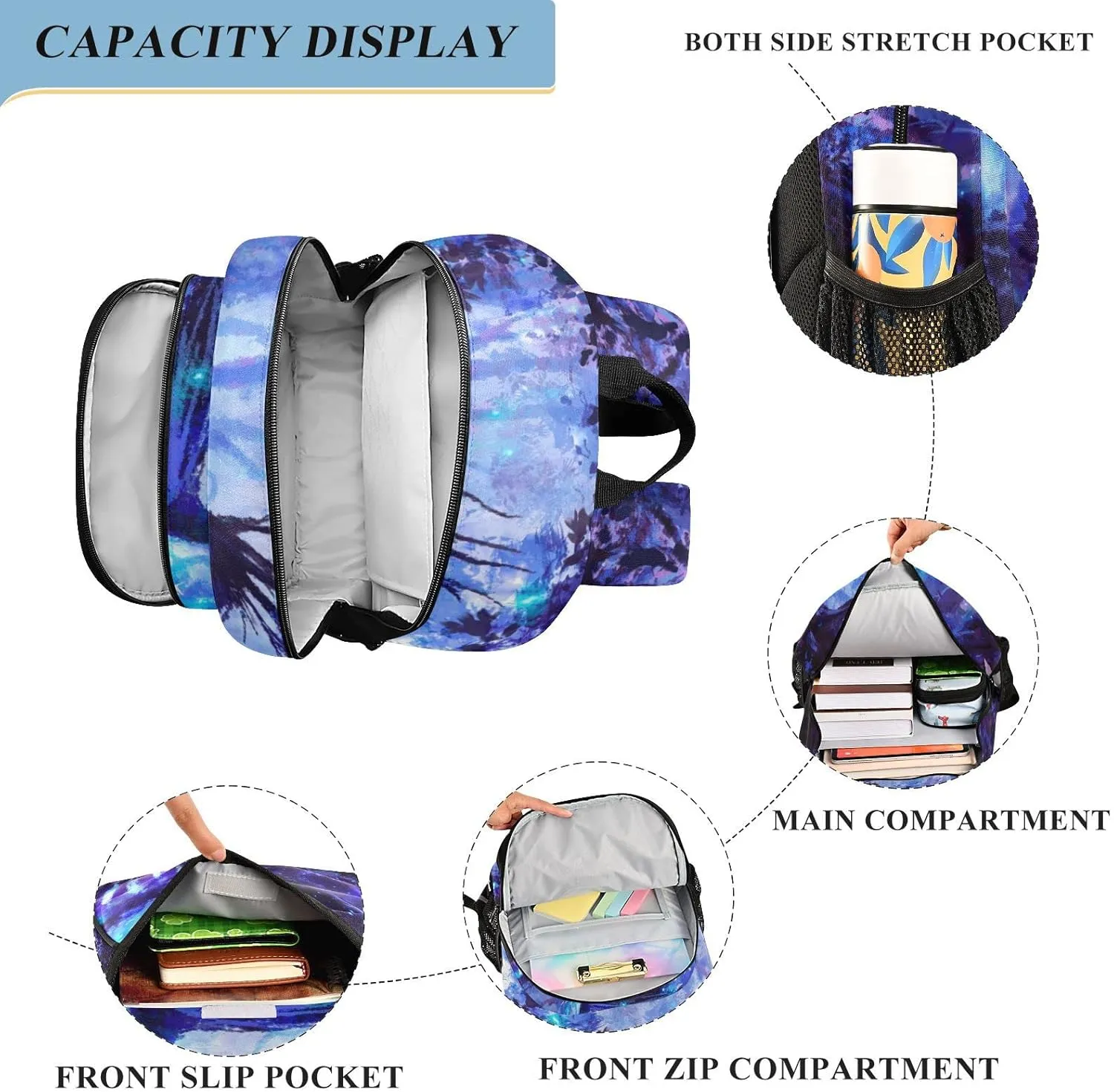 ALAZA Dragon in Forest Laptop Backpack Purse for Women Men Travel Bag Casual Daypack with Compartment & Multiple Pockets