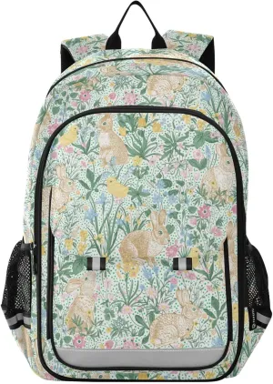 ALAZA Lawn Bunnies Chickens Kids Laptop Backpack 17 inch School Bookbag Back Pack Business Computer Bag Casual Daypack