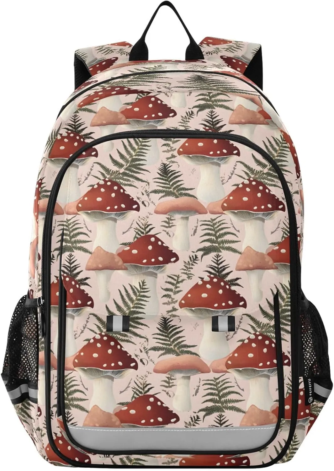 ALAZA Mushroom Fern Leaf Kids Laptop Backpack 17 inch School Bookbag Back Pack Business Computer Bag Casual Daypack