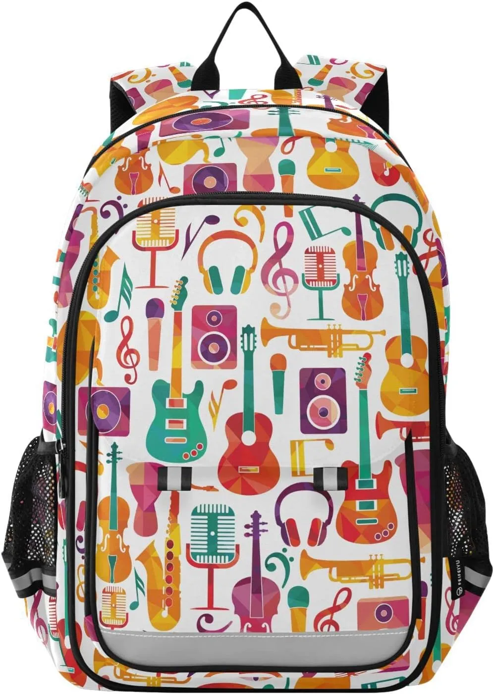 ALAZA Music Notes Musical Instruments Laptop Backpack Purse for Women Men Travel Bag Casual Daypack with Compartment & Multiple Pockets