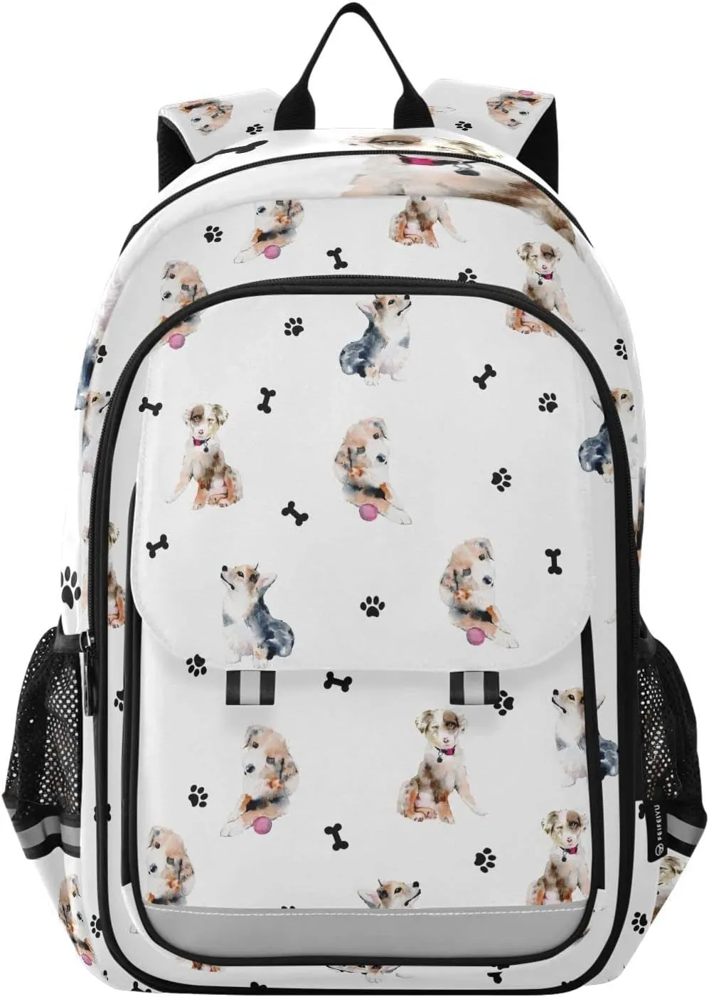 ALAZA Puppy Dog Paw Prints Animal Laptop Backpack Purse for Women Men Travel Bag Casual Daypack with Compartment & Multiple Pockets