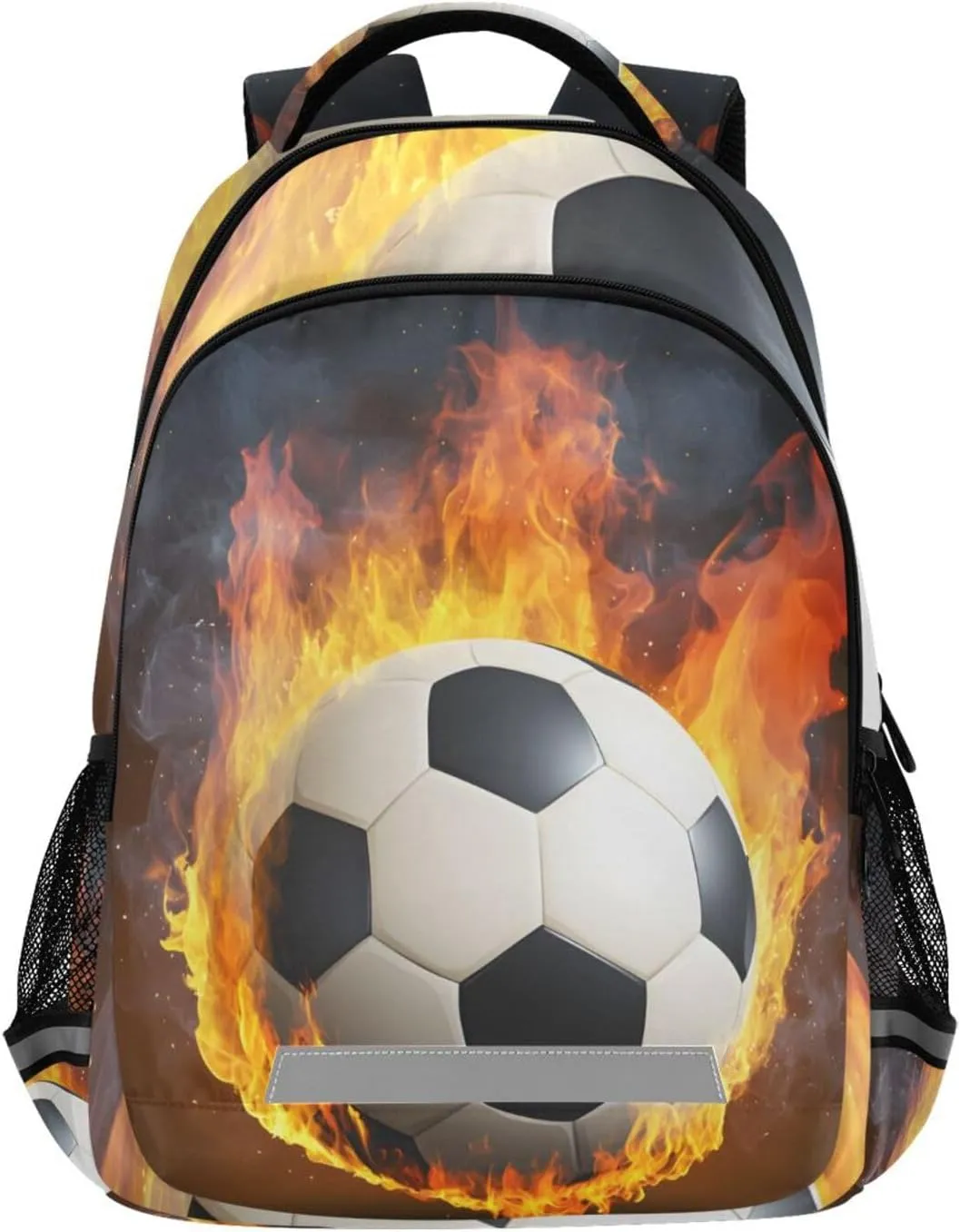 ALAZA Teens School Backpack Football Ignites Fire Laptop Backpack with Reflective Strap, Travel Backpack Casual Daypack for Elementary Primary middle Bookbag
