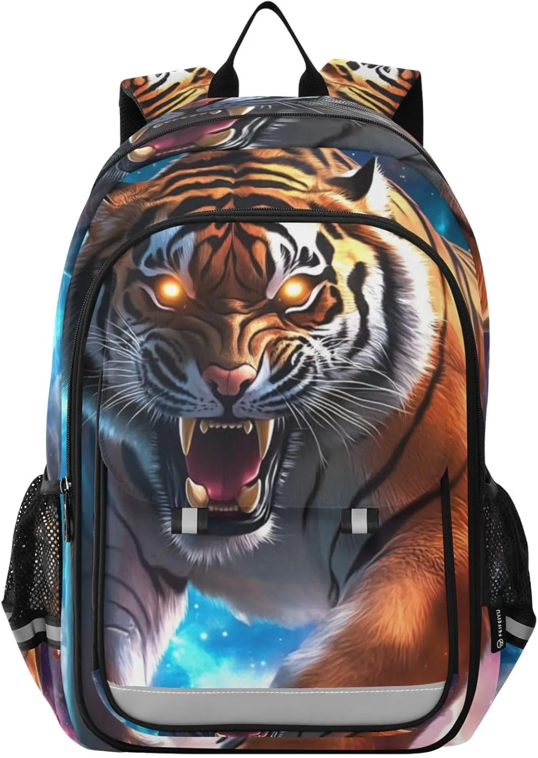ALAZA Tiger in Space Nebula Kids Laptop Backpack 17 inch School Bookbag Back Pack Business Computer Bag Casual Daypack