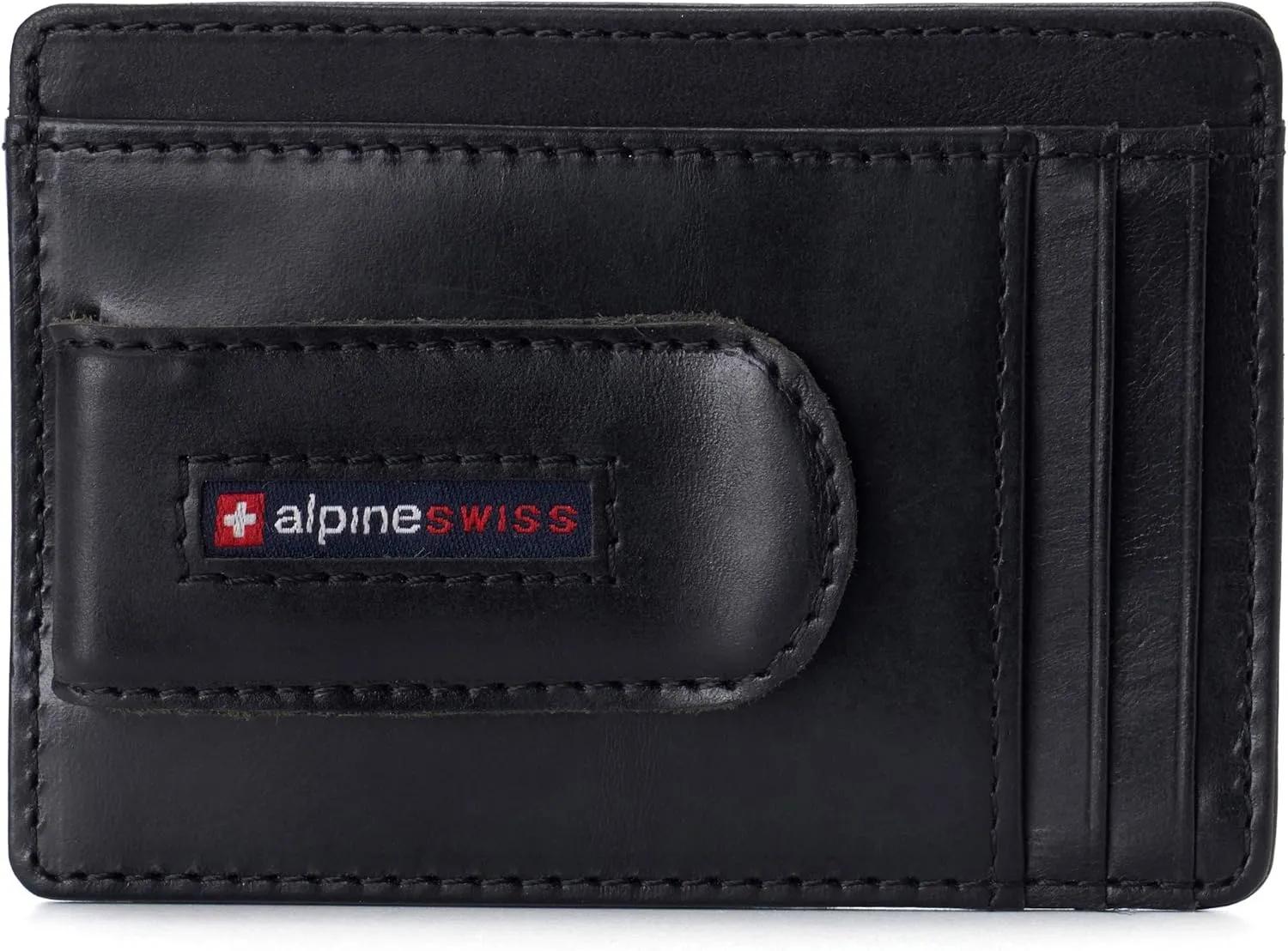 Alpine Swiss RFID Dermot Money Clip Front Pocket Wallet For Men Leather Comes in a Gift Box