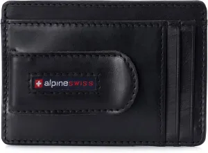 Alpine Swiss RFID Dermot Money Clip Front Pocket Wallet For Men Leather Comes in a Gift Box
