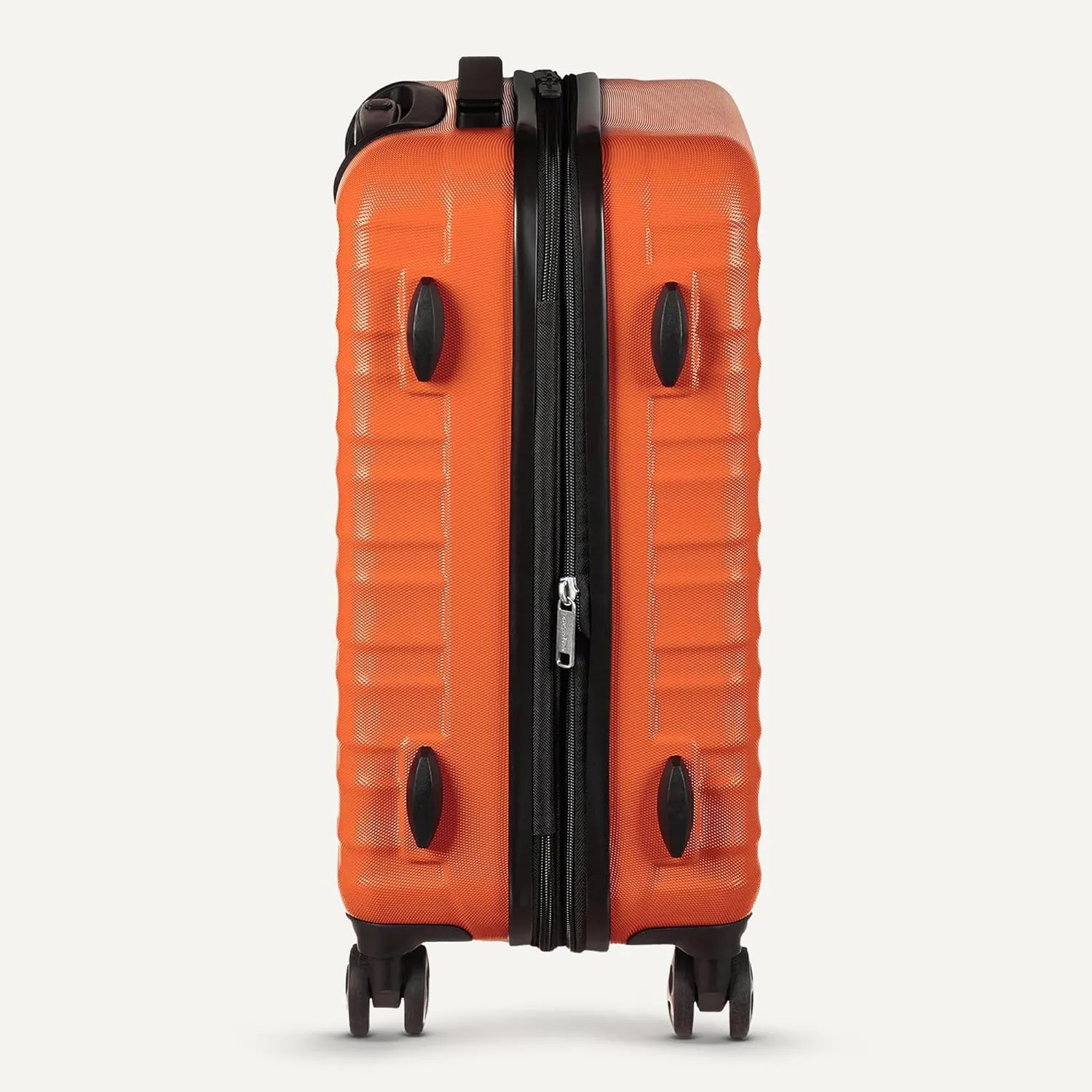 Amazon Basics 26" Hardside Medium Checked Luggage, Hardshell Suitcase With Wheels, Expandable For Up to 15% More Space, With Scratch-Resistant Surface, Four Multi-directional Wheels, Orange