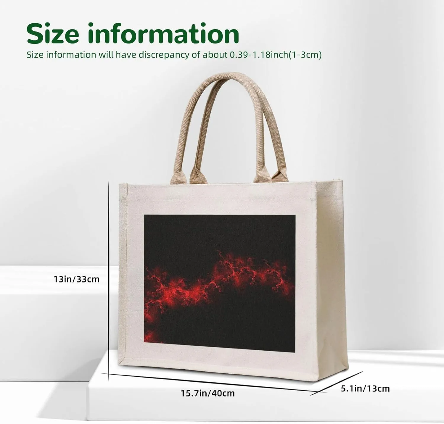 AMAZWI Explosion Burst Red Black Canvas Tote Bag For Women, Aesthetics Tote Bag Travel Tote Handbags Shopping Daily Working