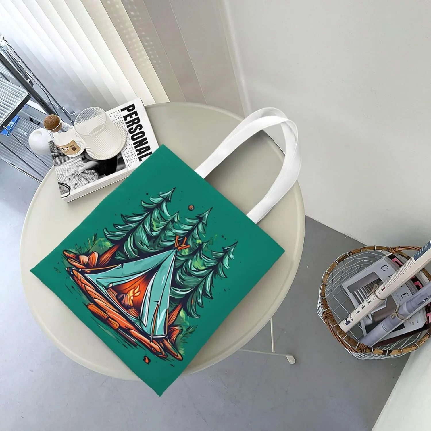 American Flag Canvas Tote Bag for Women Reusable Grocery Shoulder Bags Shopping Handbags