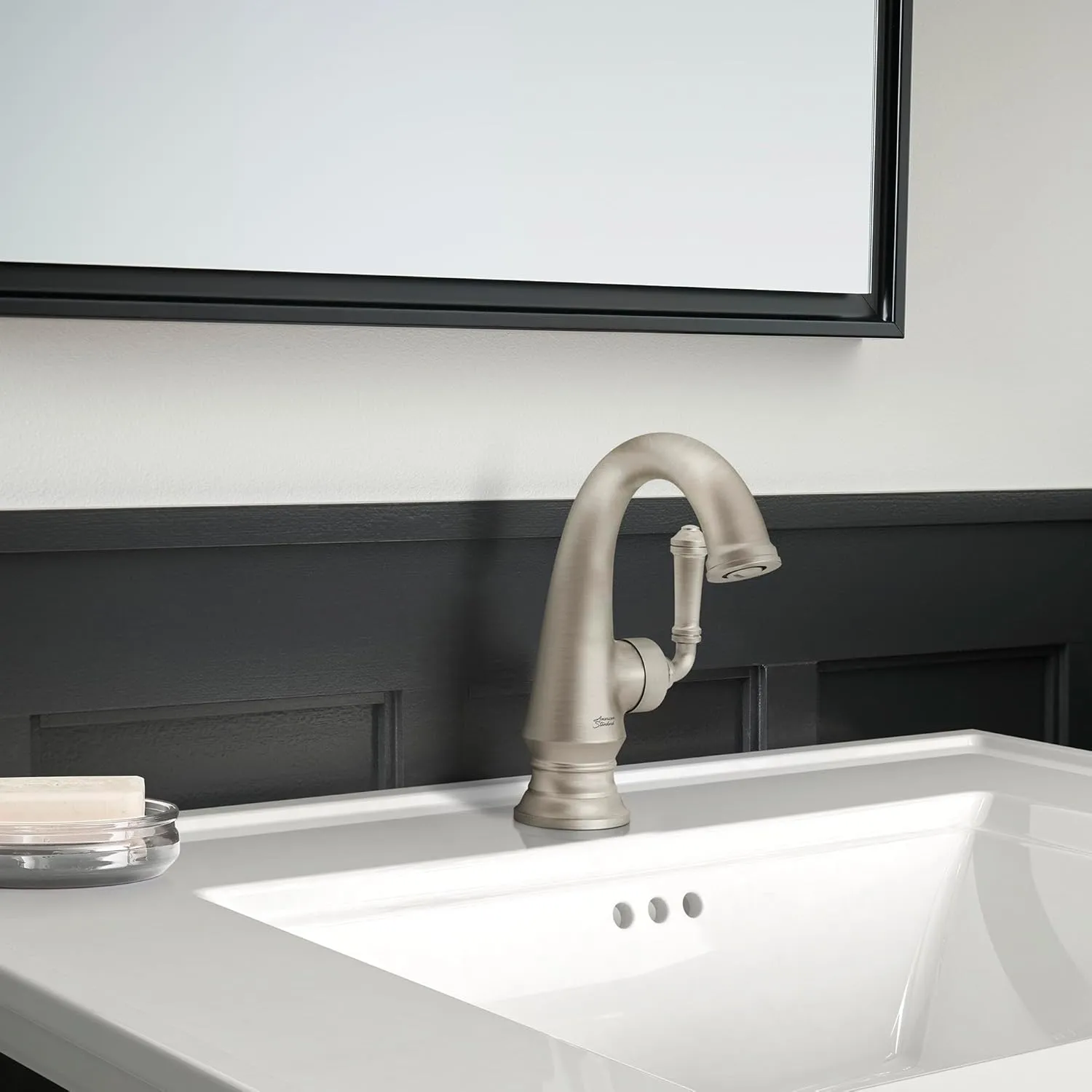 American Standard 7052121.295, Delancey Single Hole Single-Handle Bathroom Faucet 1.2 GPM, Brushed Nickel