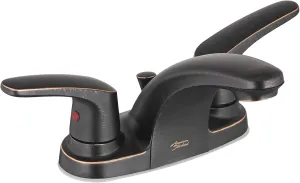American Standard 7075200.278 Colony Pro Two-Handle Centerset Bathroom Faucet, 1.2 GPM, Legacy Bronze