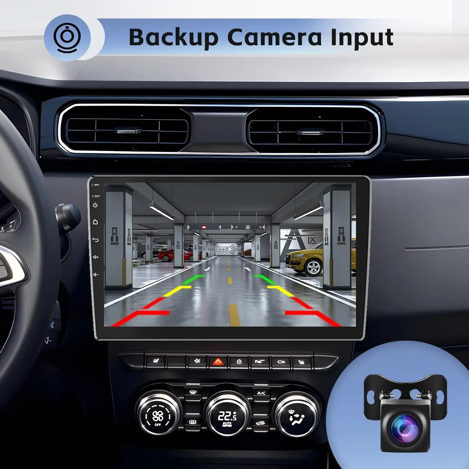 Android 13 Double Din Car Stereo GPS Navi 10 Inch Car Radio Touch Screen Android Head Unit Support Backup Camera SWC Bluetooth FM WiFi Mirror Link