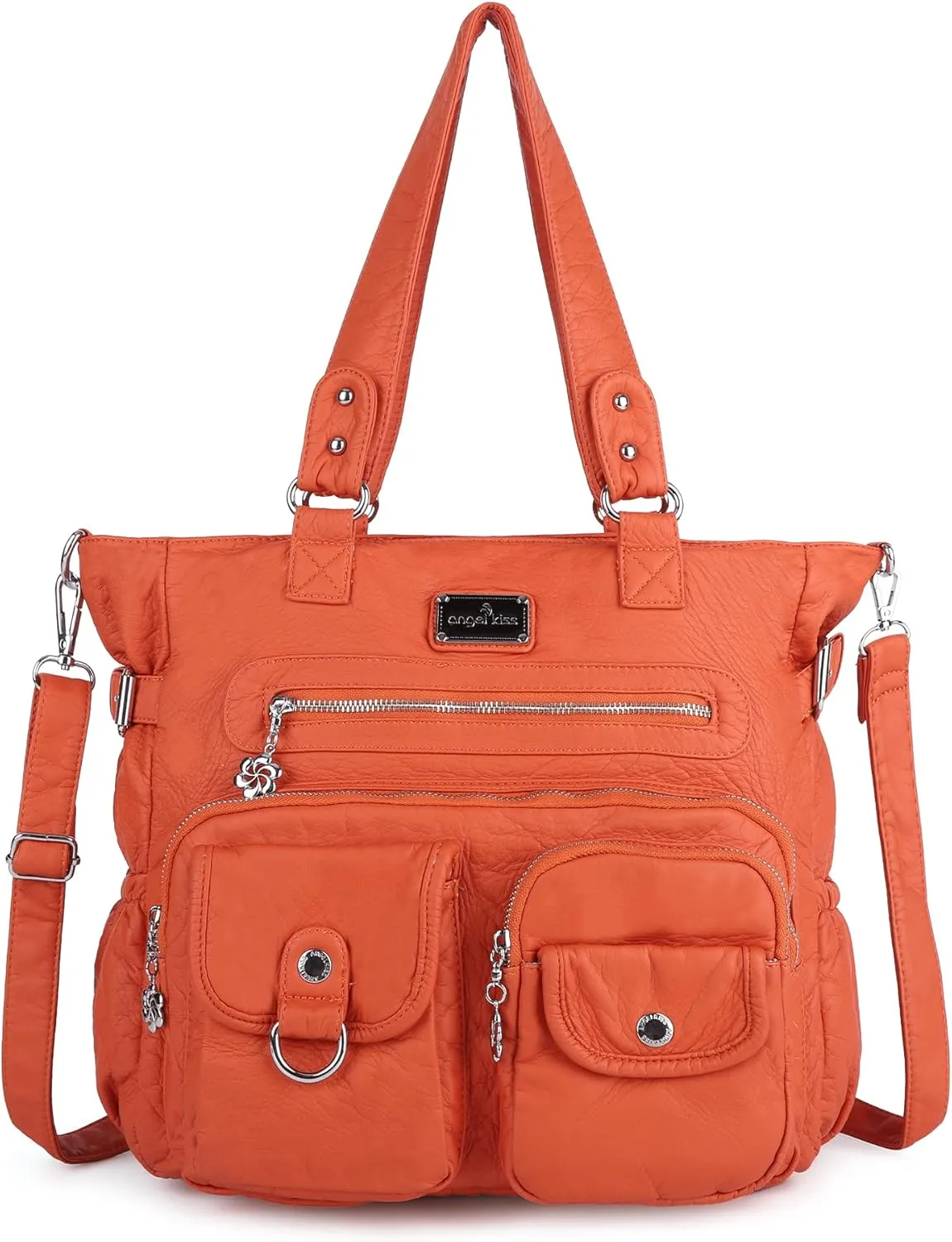 Angelkiss Purses Handbags for Women PU Tote Satchel Bags for Women Pockets Shoulder Bags…