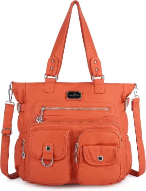 Angelkiss Purses Handbags for Women PU Tote Satchel Bags for Women Pockets Shoulder Bags…