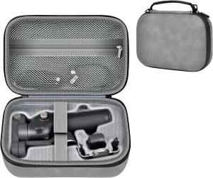 ANKHOH Gimbal Stabilizer Case for DJI Osmo Mobile 7P/ 7 for iPhone, Storage Bag for Osmo Mobile 7P Accessories Water-proof PU Leather Holder with Shoulder Strap (Box Only) (Grey)