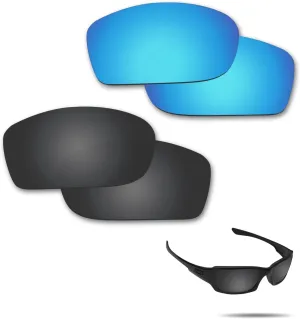 Anti-Saltwater Polarized Replacement Lenses for Oakley Fives Squared 2 Pair Pack