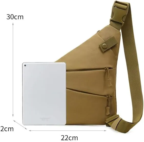 Anti Theft Crossbody Bag,Sling Bag for Women Men,Multi-pocket Chest Shoulder Bag for Travel, Sport, Work, Fishing