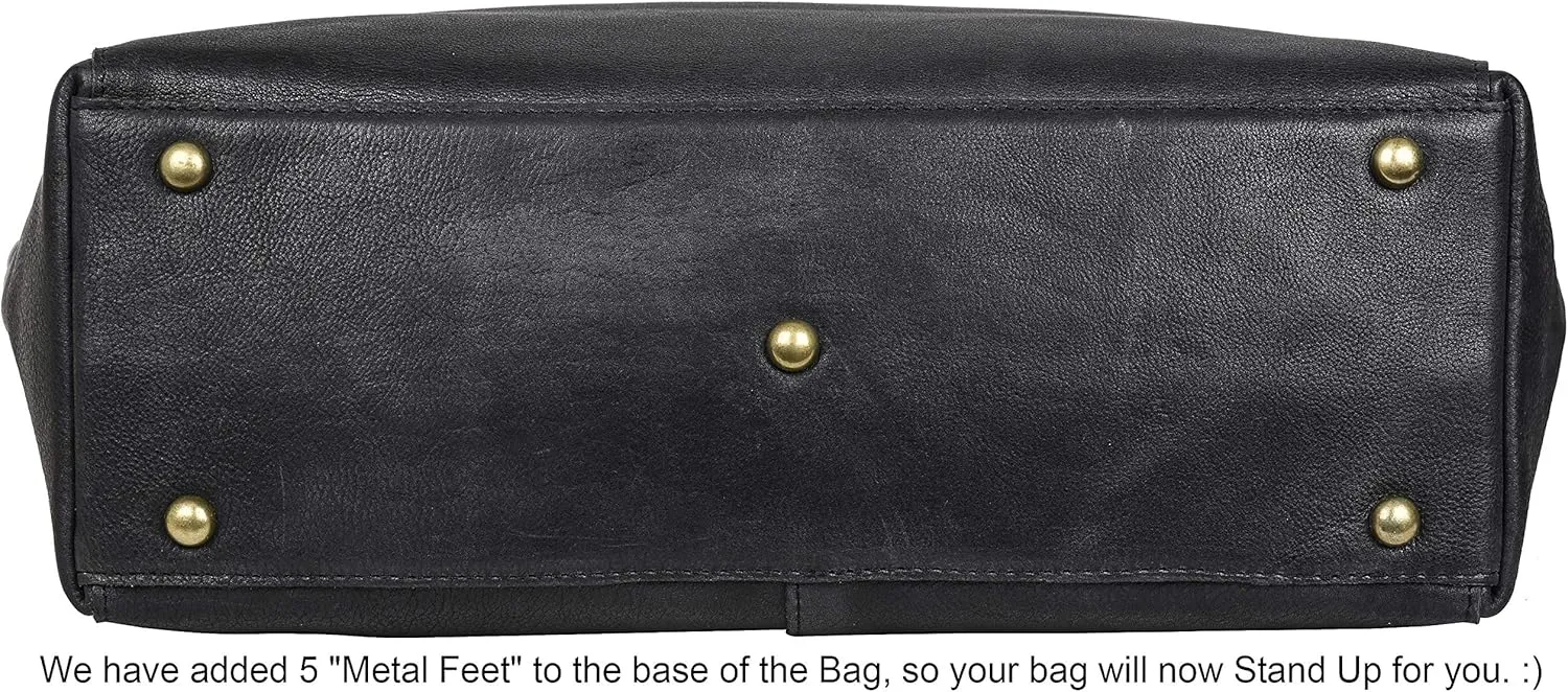 ANTONIO VALERIA Alexis Leather Tote/Top Handle Shoulder Bag for Women