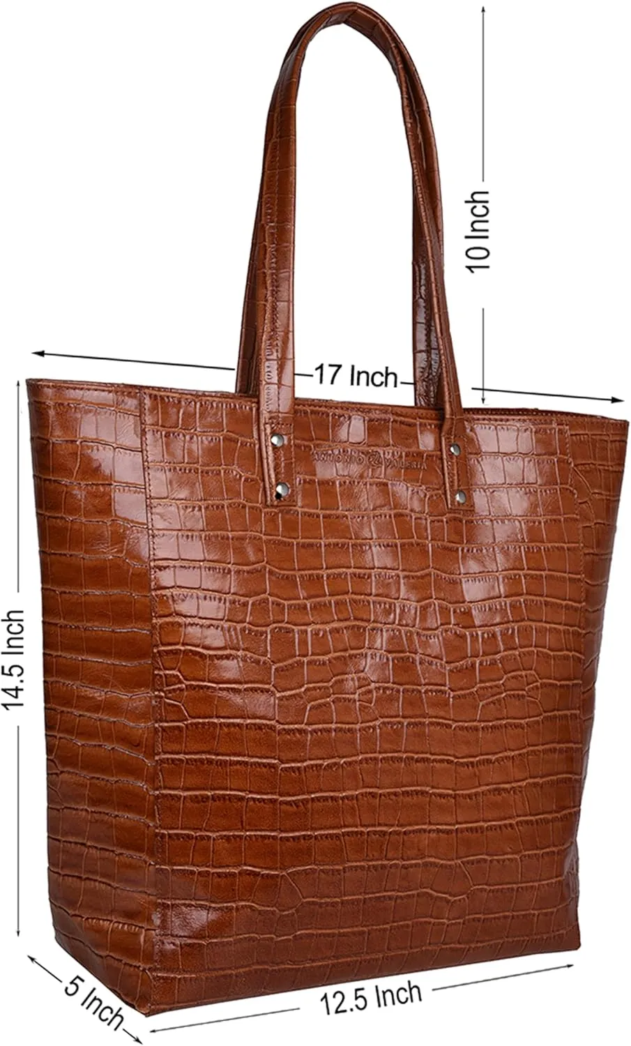 ANTONIO VALERIA Ava Leather Tote/Top Handle Shoulder Bag for Women