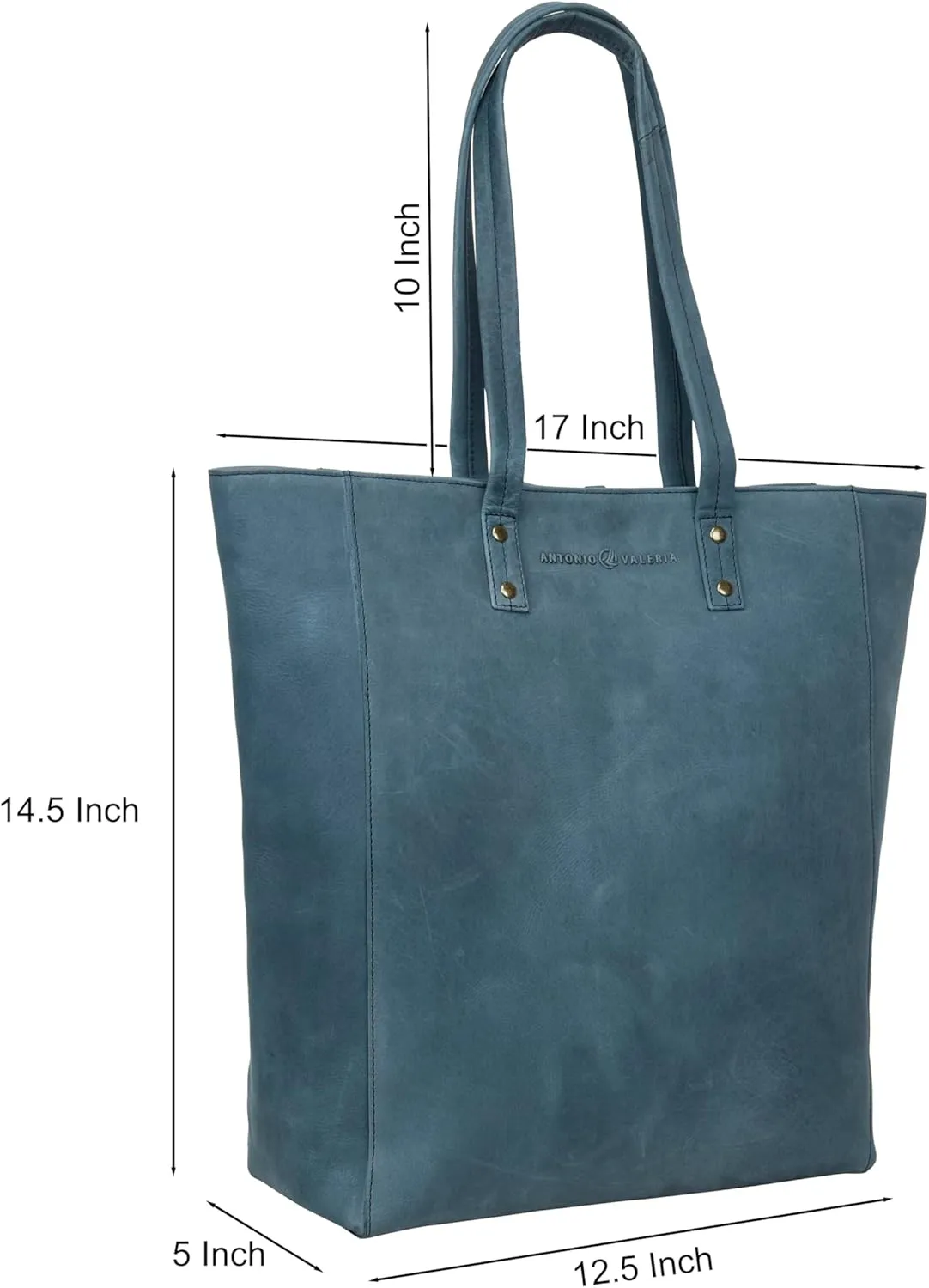 ANTONIO VALERIA Ava Leather Tote/Top Handle Shoulder Bag for Women