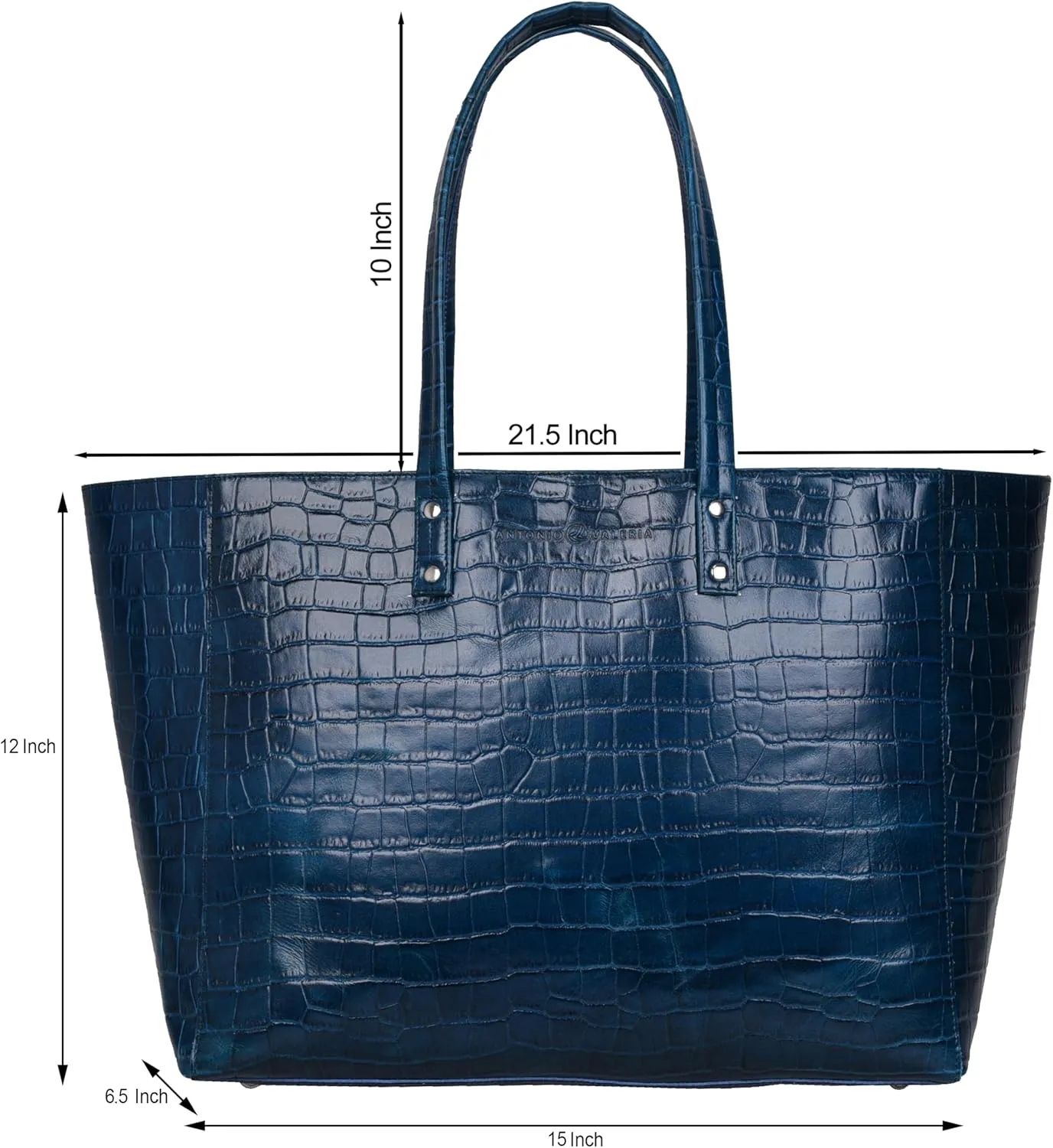 ANTONIO VALERIA Avery Leather Tote/Top Handle Shoulder Bag for Women