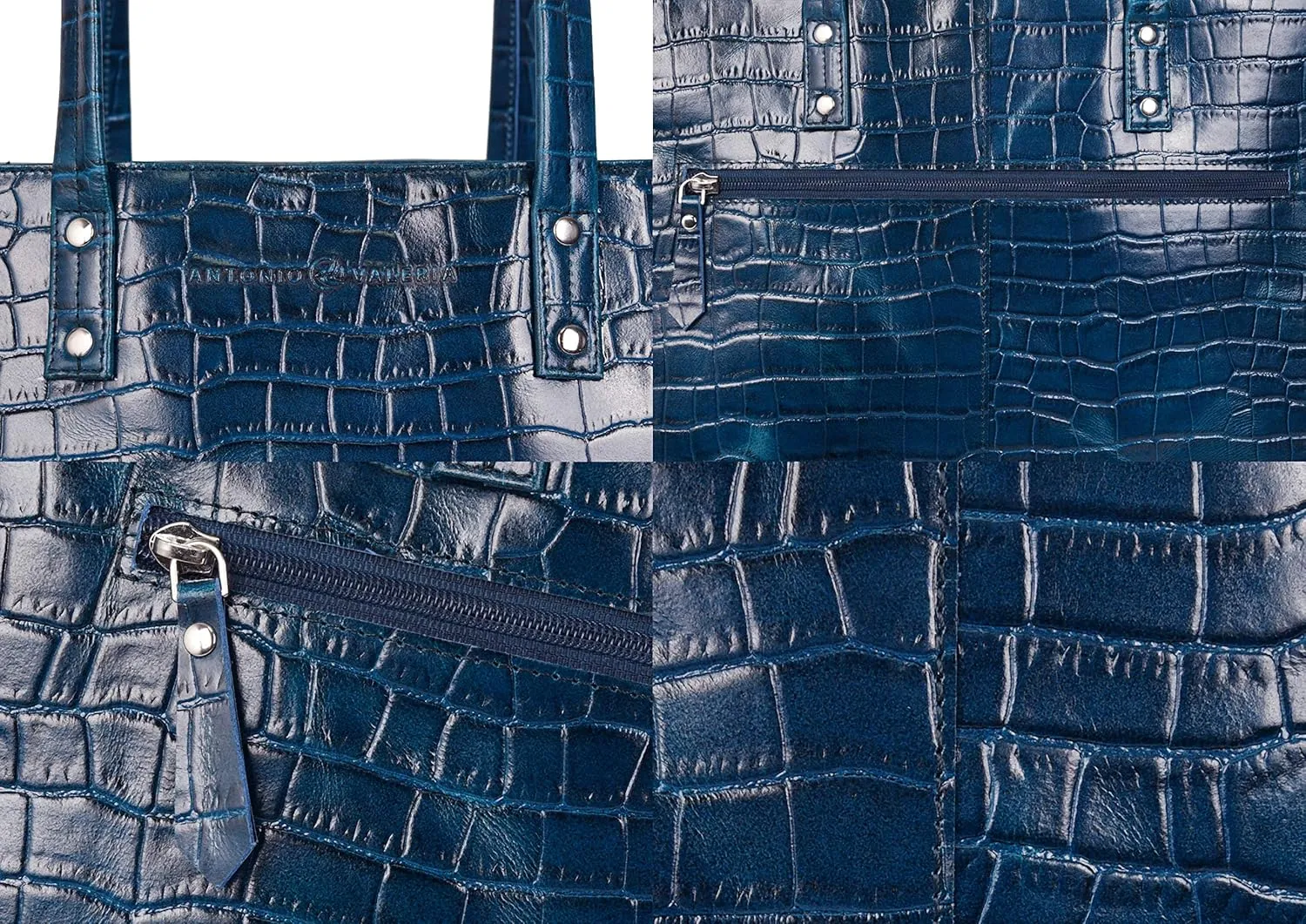ANTONIO VALERIA Avery Leather Tote/Top Handle Shoulder Bag for Women