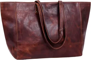 ANTONIO VALERIA Avery Leather Tote/Top Handle Shoulder Bag for Women