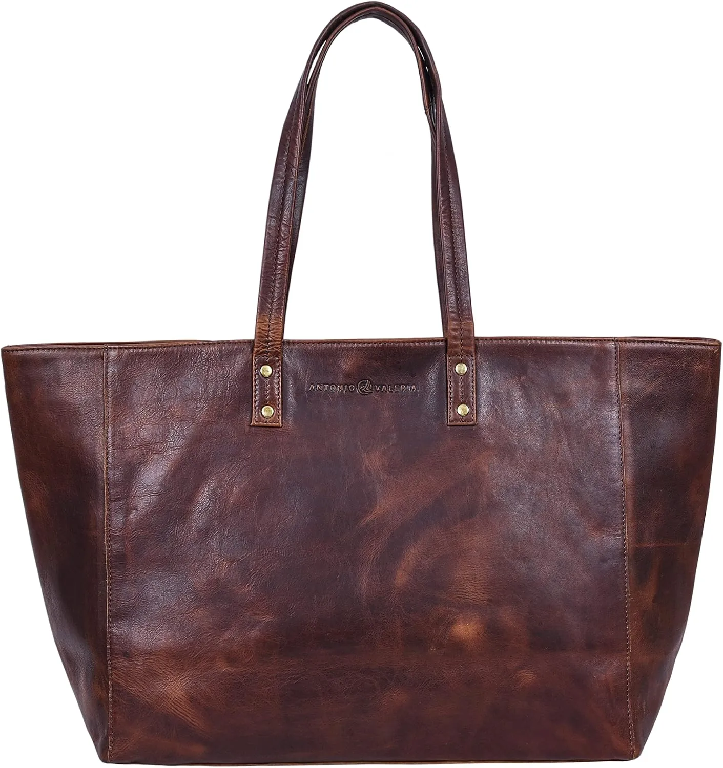 ANTONIO VALERIA Avery Leather Tote/Top Handle Shoulder Bag for Women
