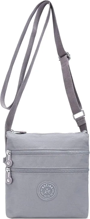 AOCINA Crossbody Purses for Women Lightweight Small Travel Bag Shoulder Purses and Handbags with Multi Zipper Pockets