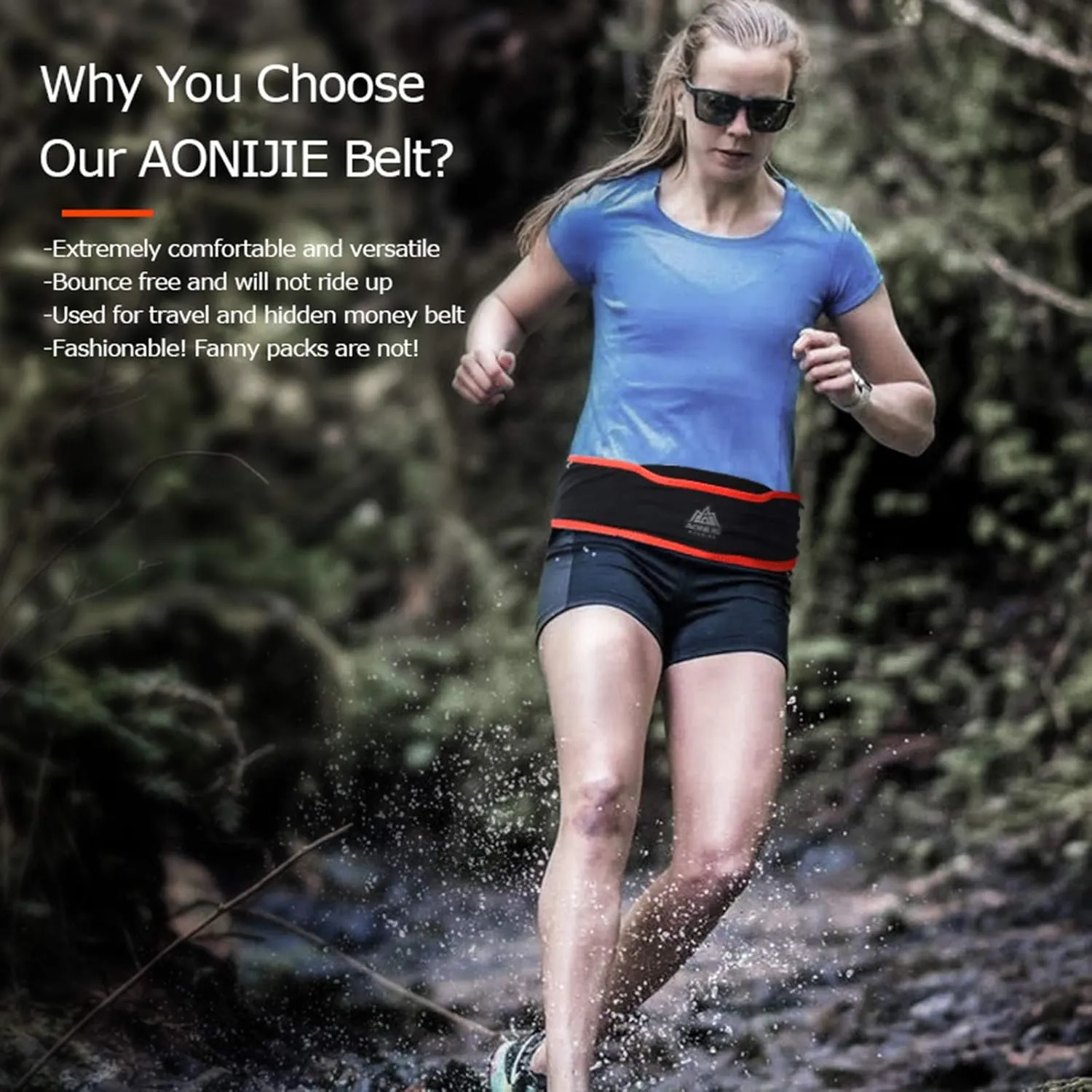 AONIJIE Hydration Belt Running Fanny Pack, with 250ml Soft Water Bottle Flask Phone Holder for Trailing Running Climbing Jogging Cycling Workout Fitness 3 Colors (Red, S/M)