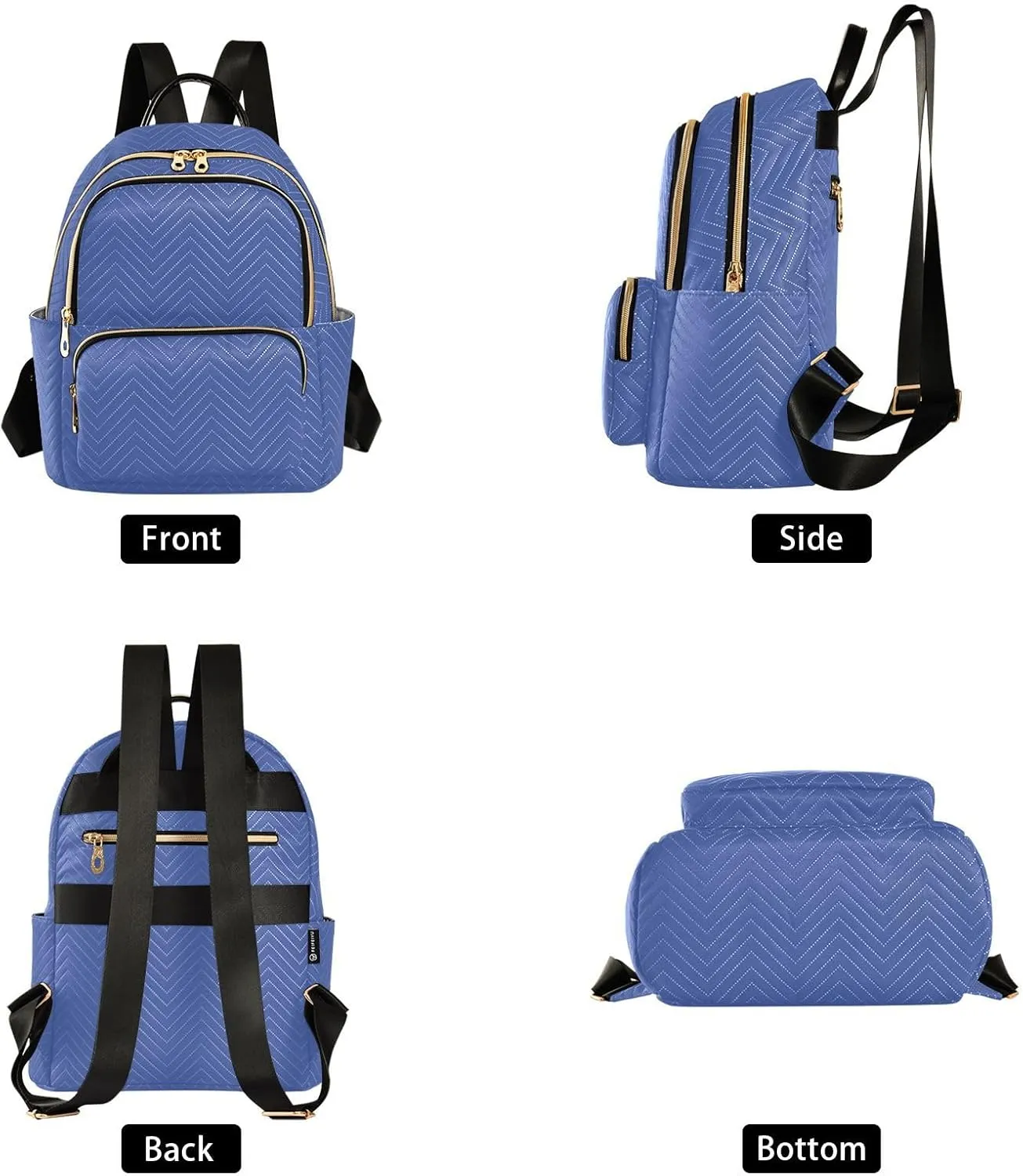 Aqua Backpack Purse for Women Ladies Shoulder Book Bag with Anti-theft Back for Women Travel M