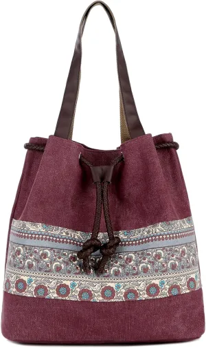 ArcEnCiel Canvas Tote Bag for Women Shoulder Purse Beach Handbags Work Travel Shopping Pack