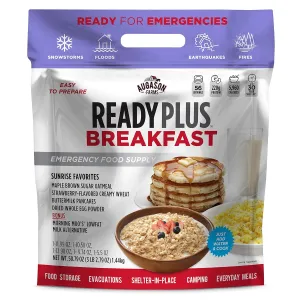 Augason Farms READY PLUS Breakfast Emergency Food Supply | 30-Year Shelf Life
