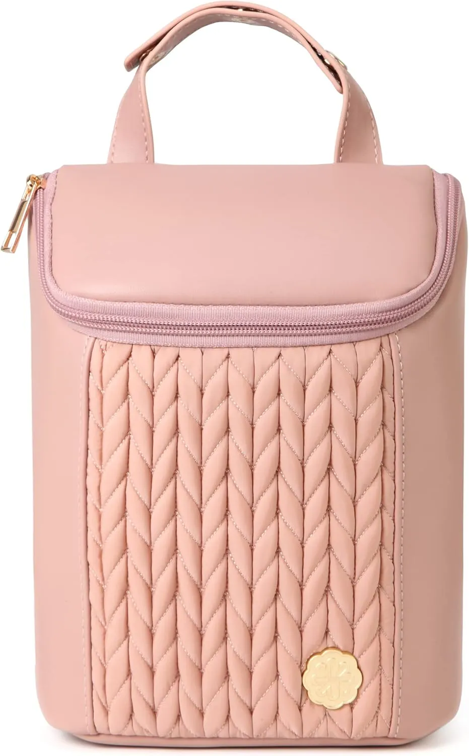Baby Bottle Cooler Bag with Adjustable Straps to Fits Stroller or Diaper Bag,Insulated Baby Bottle Bag for Nursing Moms Daycare or Travel (Dusty Rose)