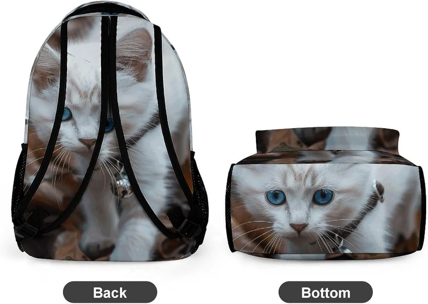 Backpack for Men Women Laptop Backpack Blue Eyes Cat Casual Daypack Laptop Bag for Travel