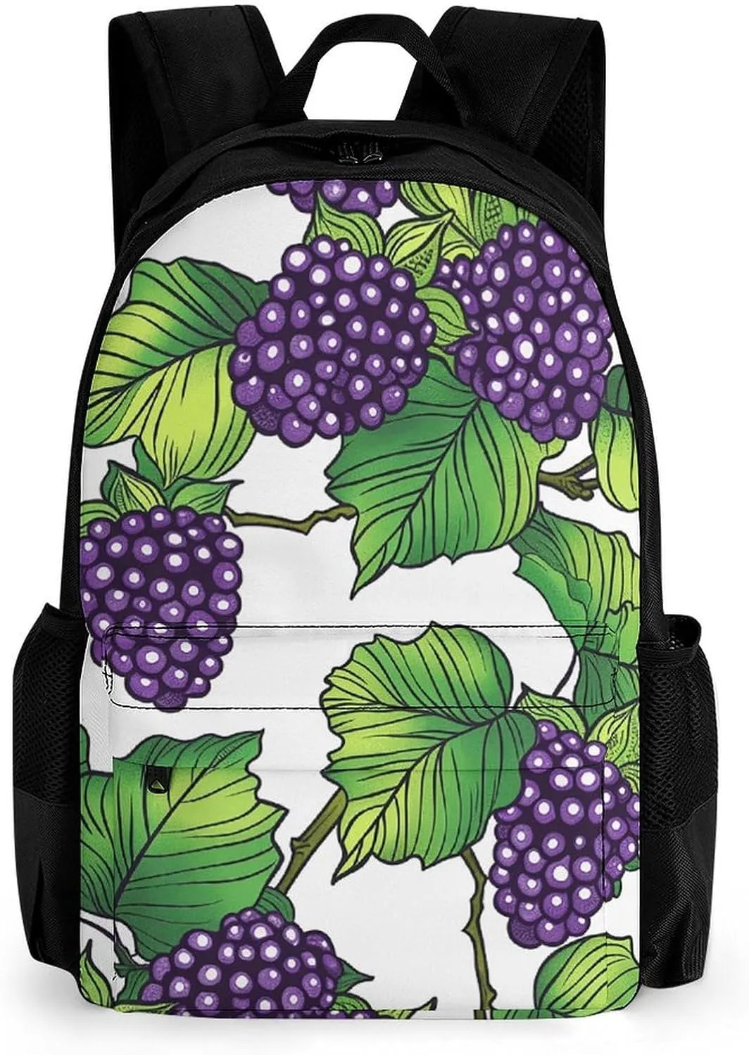 Backpack For Women Men Casual Travel Daypacks Hand Drawn Mulberries Rucksuck For Work Cute Laptop Backpack