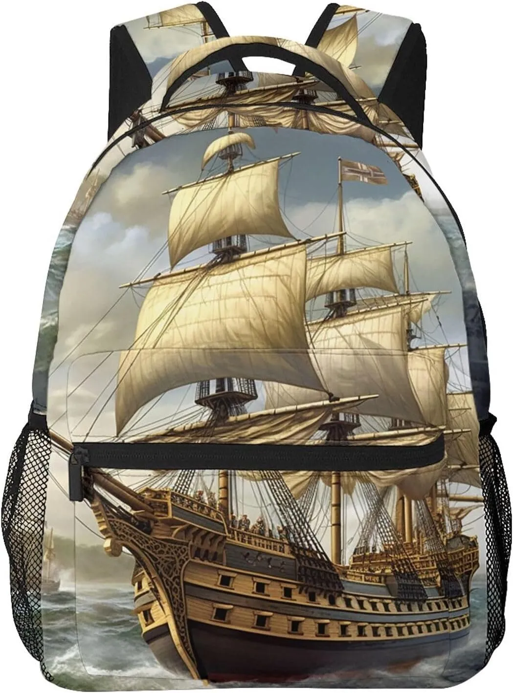 Backpack Travel Laptop Backpack for Men Women Lightweight Rucksack Age of Discovery Ship Casual Daypack