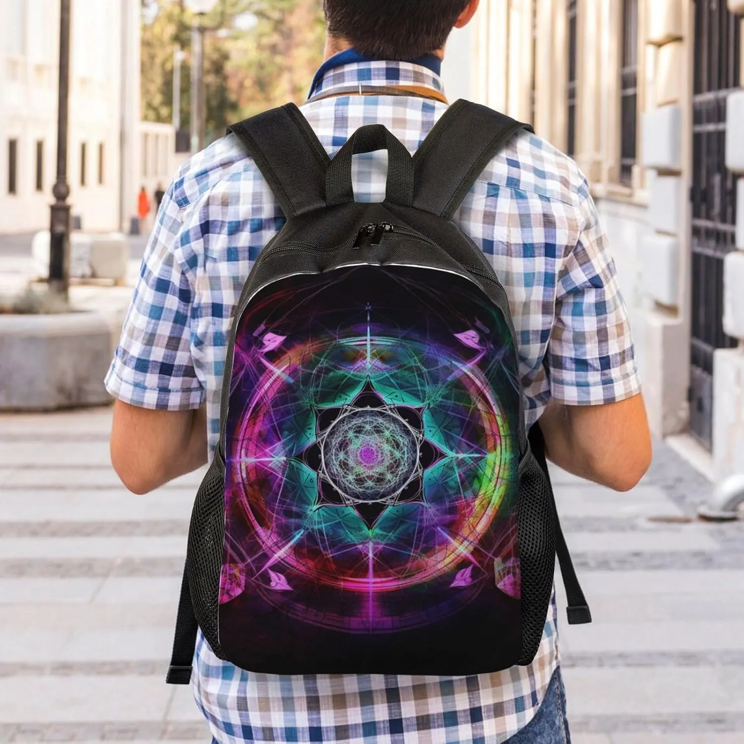 Backpack Travel Laptop Backpack For Men Women Lightweight Rucksack Art Colorful Casual Daypack