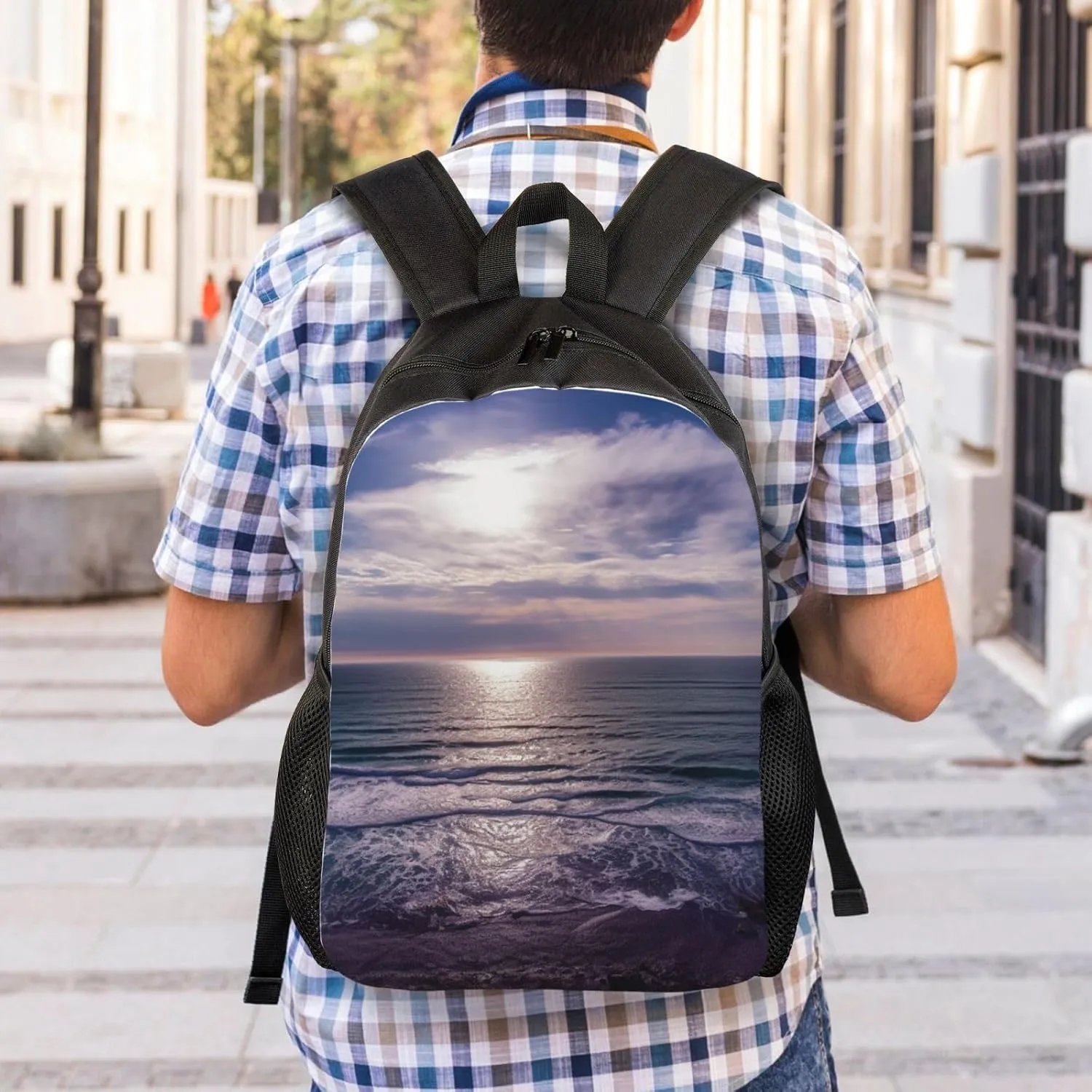 Backpack Travel Laptop Backpack For Men Women Lightweight Rucksack Atlantic Ocean Casual Daypack