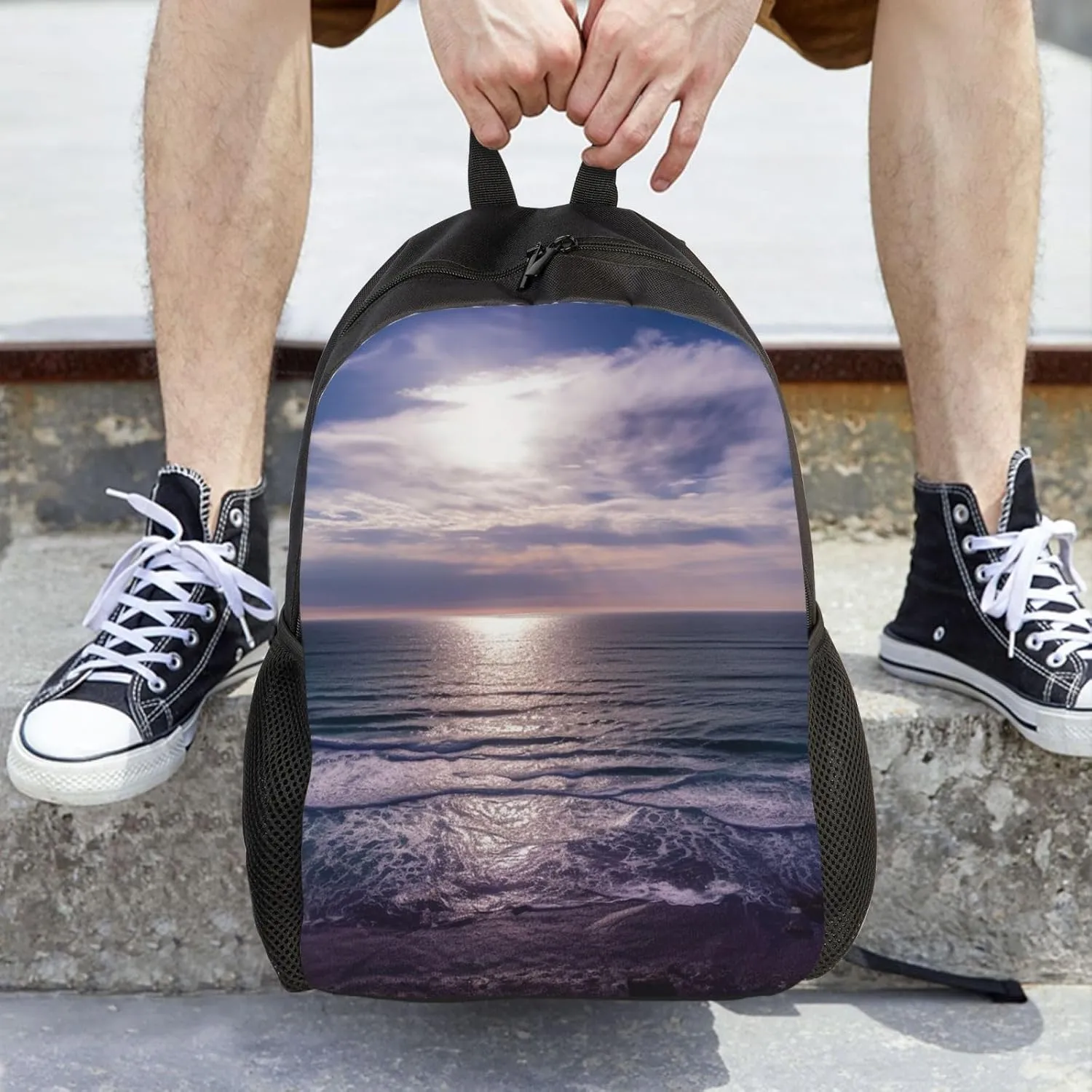 Backpack Travel Laptop Backpack For Men Women Lightweight Rucksack Atlantic Ocean Casual Daypack