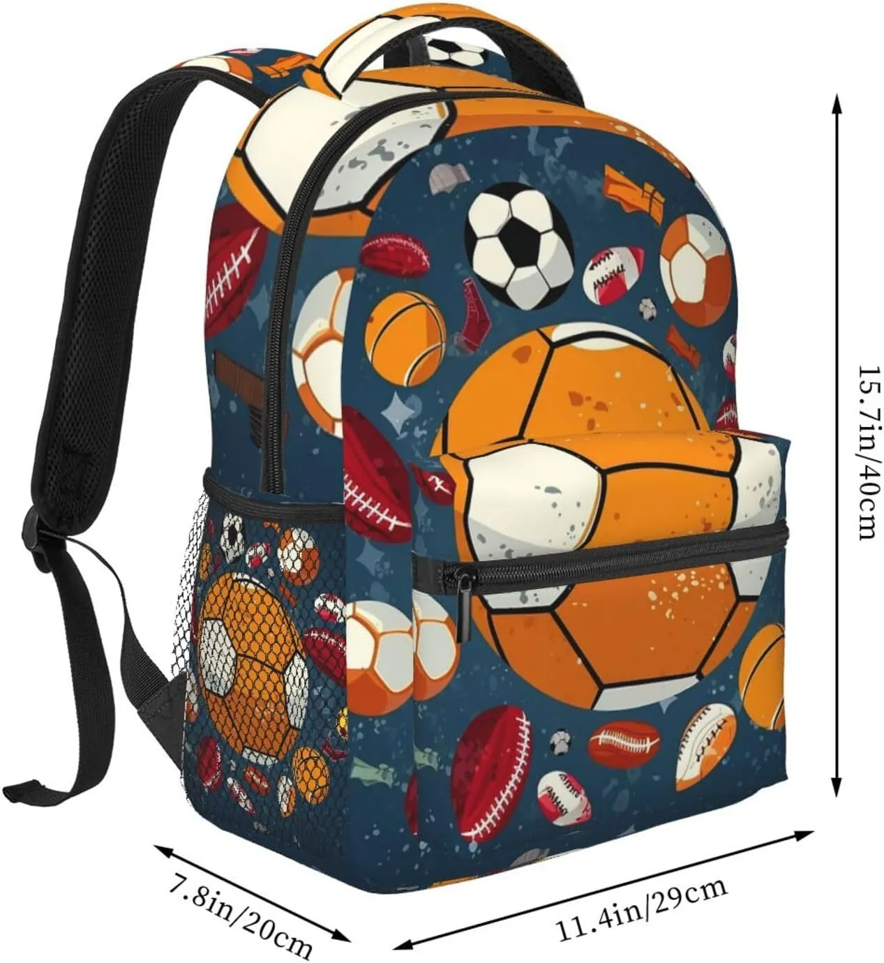 Backpack Travel Laptop Backpack for Men Women Lightweight Rucksack Sports Ball Design Casual Daypack