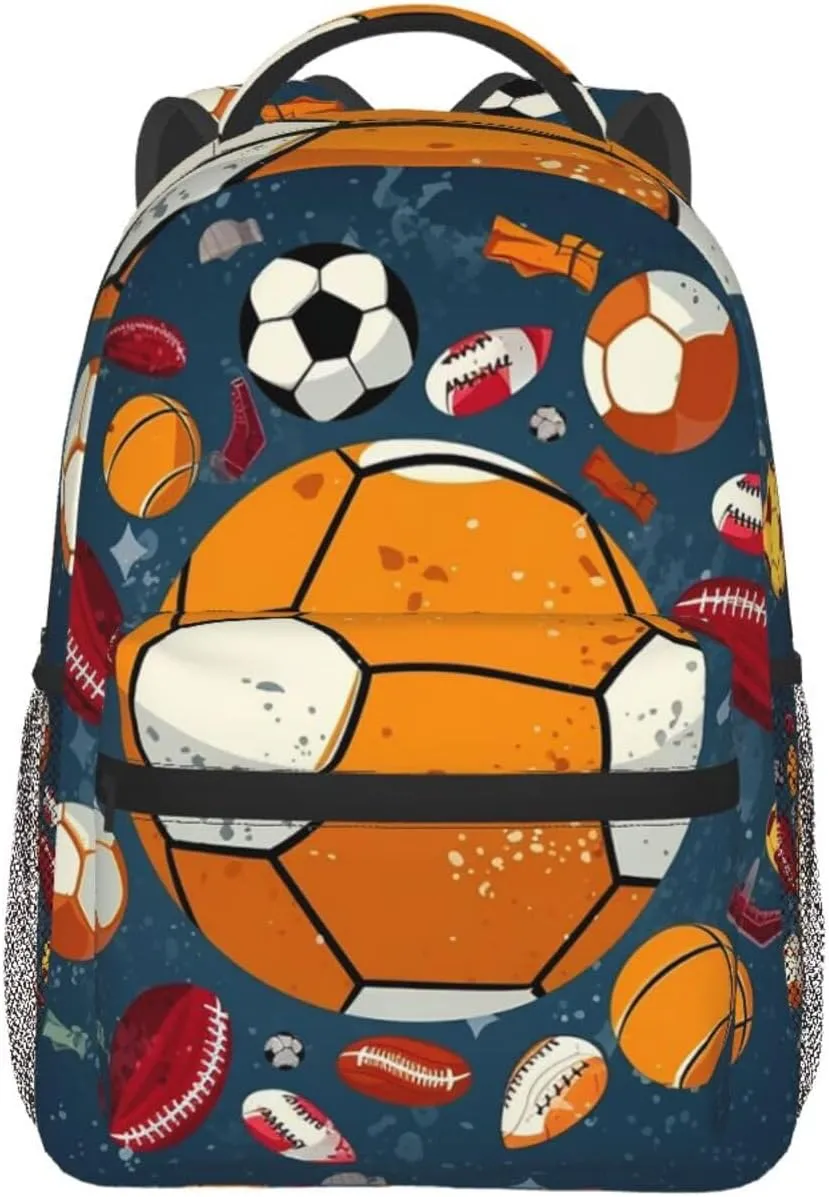 Backpack Travel Laptop Backpack for Men Women Lightweight Rucksack Sports Ball Design Casual Daypack