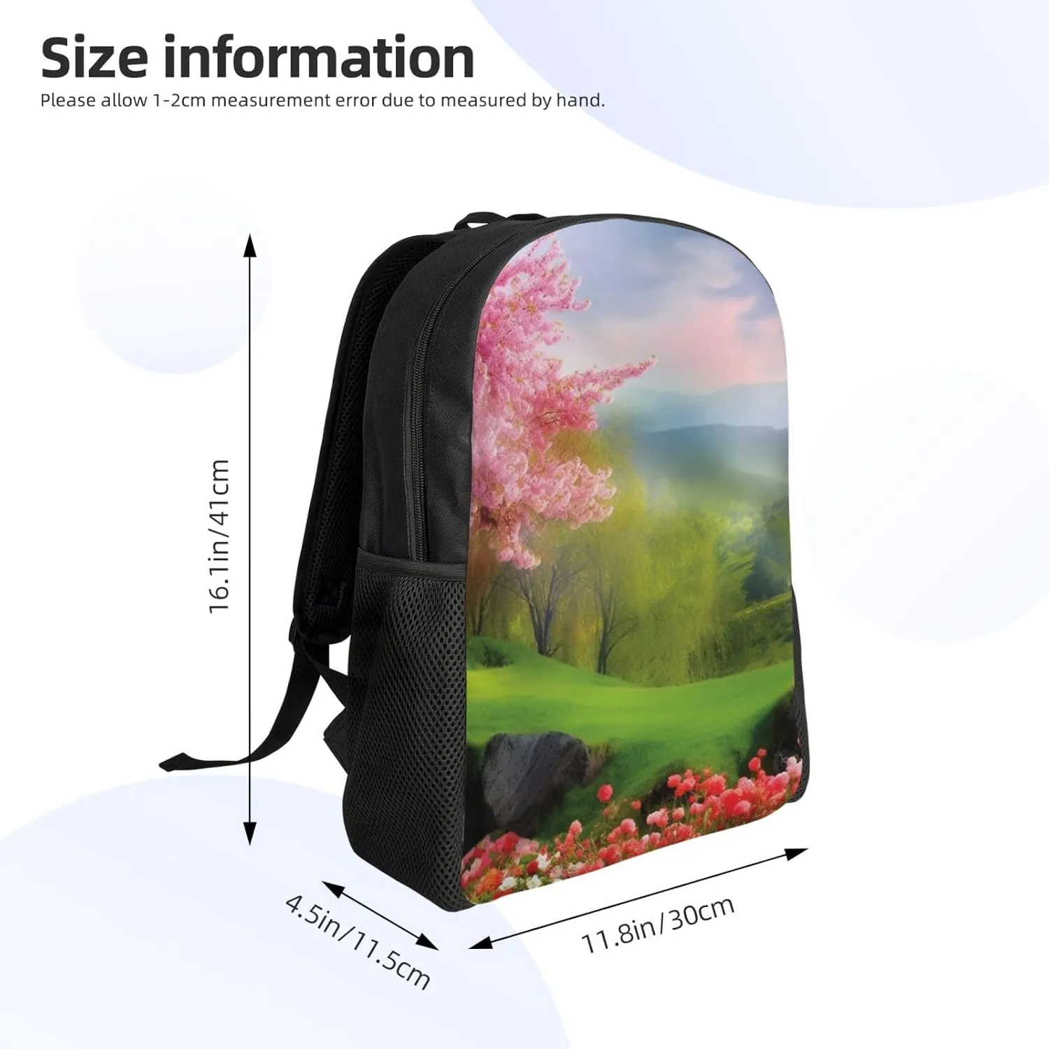 Backpack Travel Laptop Backpack For Men Women Lightweight Rucksack Spring Scenery Casual Daypack