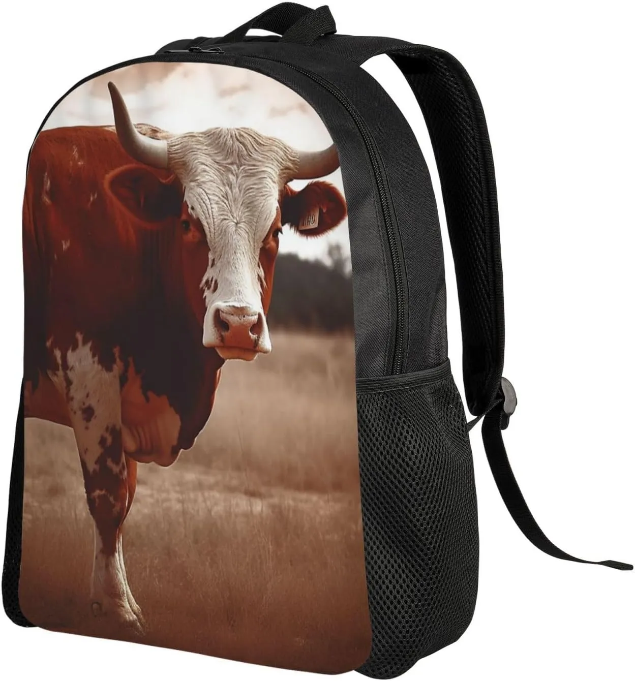 Backpack Travel Laptop Backpack For Men Women Lightweight Rucksack Texas Cow Casual Daypack
