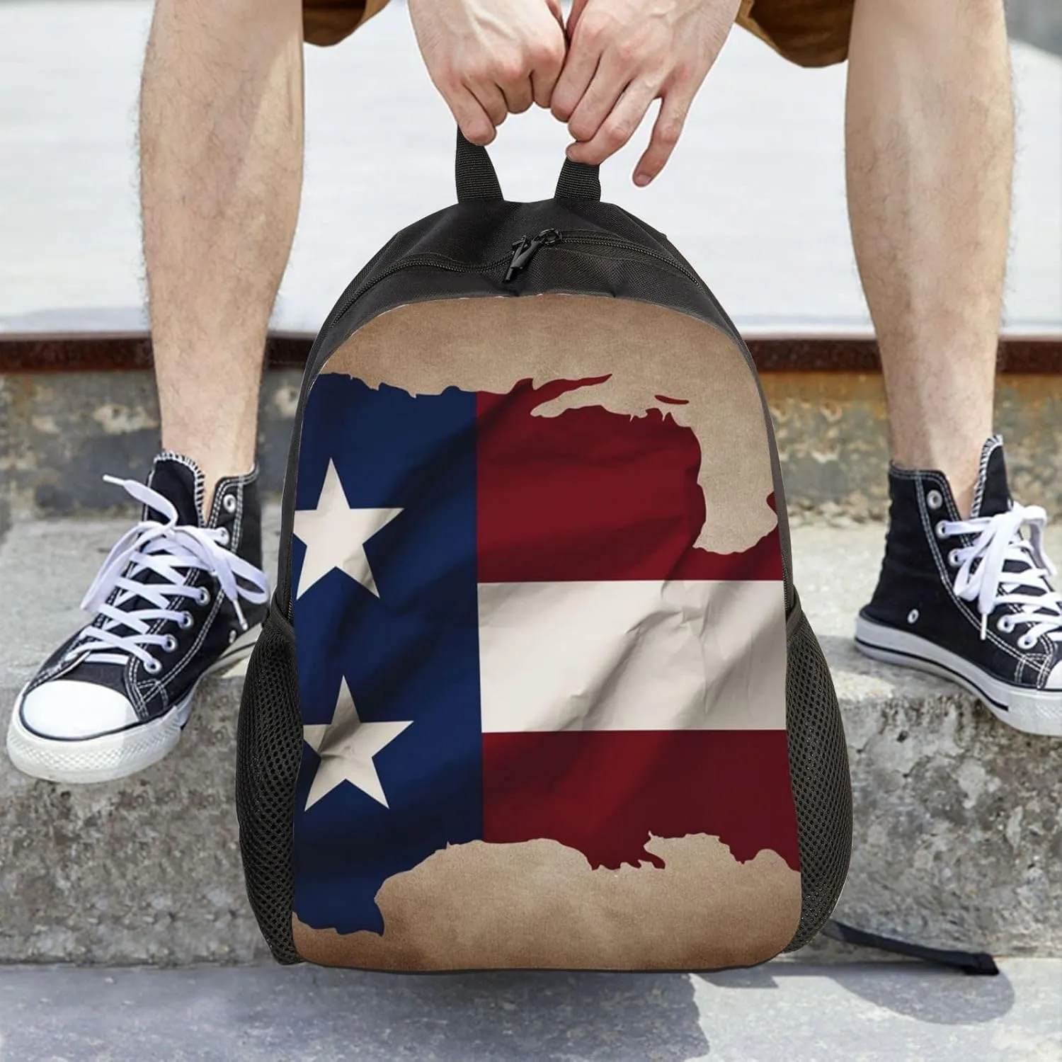 Backpack Travel Laptop Backpack For Men Women Lightweight Rucksack Texas State Flag Casual Daypack