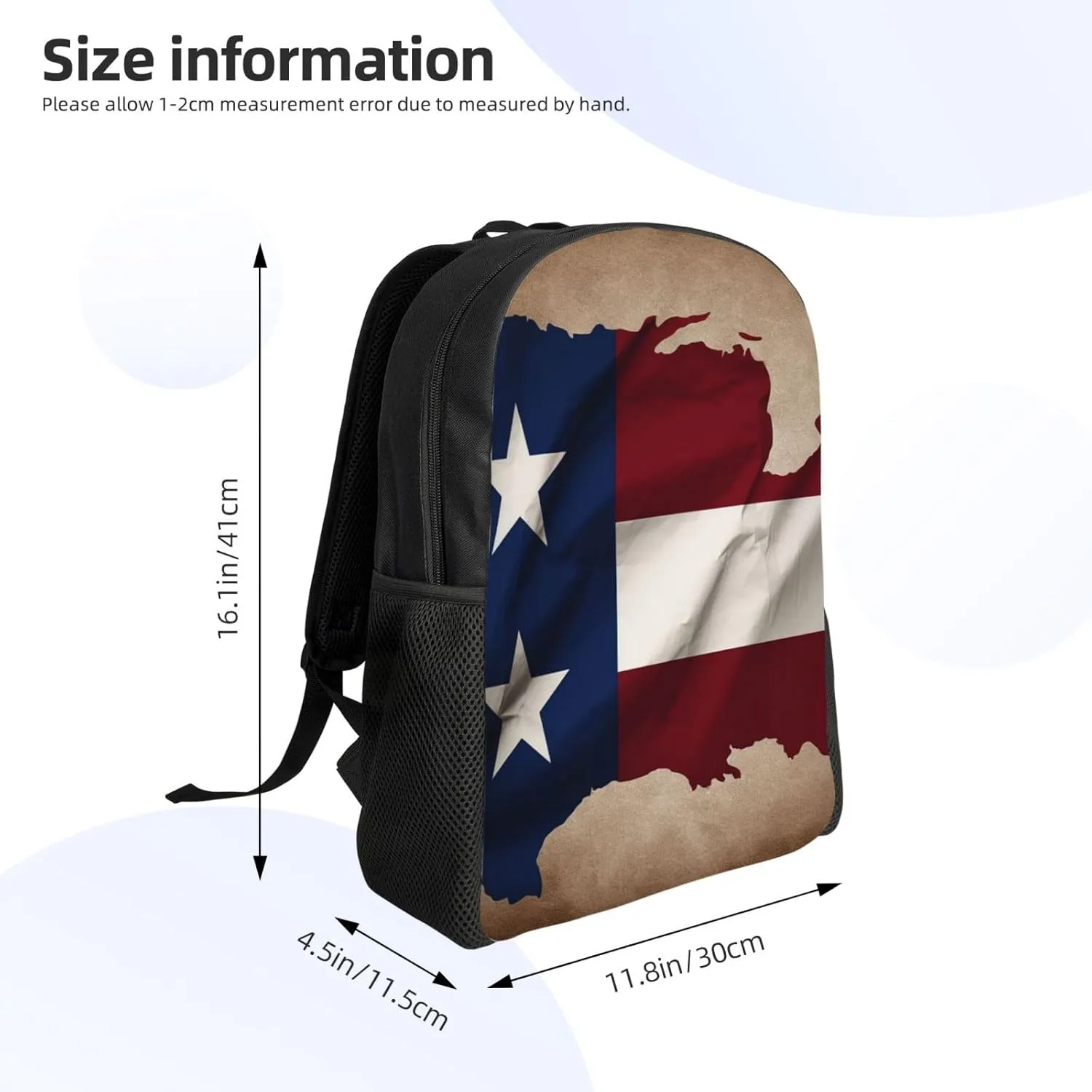 Backpack Travel Laptop Backpack For Men Women Lightweight Rucksack Texas State Flag Casual Daypack