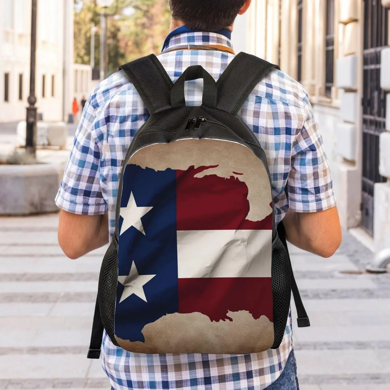 Backpack Travel Laptop Backpack For Men Women Lightweight Rucksack Texas State Flag Casual Daypack